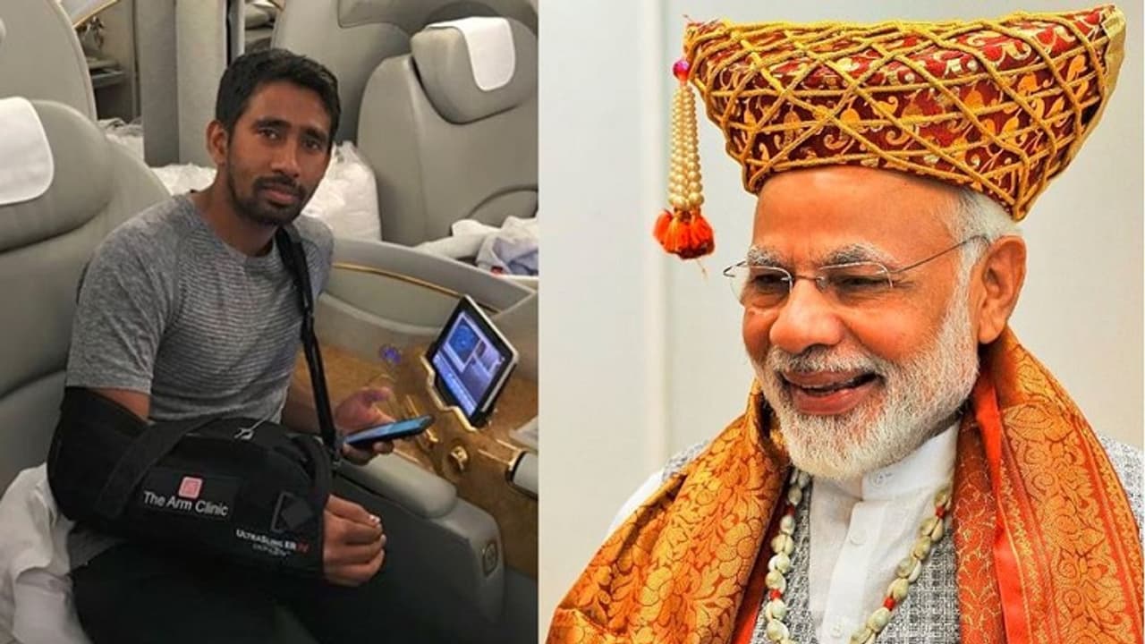 ಕ್ರಿಕೆಟರ್ ವೃದ್ಧಿಮಾನ್ ಸಾಹಗೆ ಪ್ರಧಾನಿ ನರೇಂದ್ರ ಮೋದಿ ಆಹ್ವಾನ ಕ್ರಿಕೆಟರ್ ವೃದ್ಧಿಮಾನ್ ಸಾಹಗೆ ಪ್ರಧಾನಿ ನರೇಂದ್ರ ಮೋದಿ ಆಹ್ವಾನ