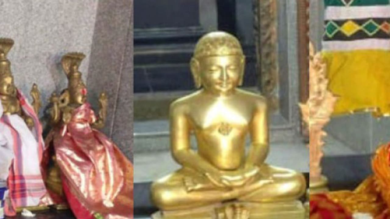 பழமையான சமணர் கோயிலில் 5 ஐம்பொன் சிலைகள் அபேஸ்!... பழமையான சமணர் கோயிலில் 5 ஐம்பொன் சிலைகள் அபேஸ்!...