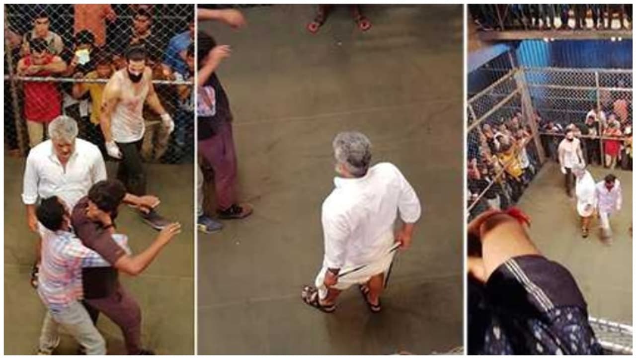 வேட்டியை மடிச்சு கட்டி வில்லன்களை வெளுத்தெடுத்த அஜித்! அப்சட்டில் படக்குழுவினருக்கு காத்திருந்த அதிர்ச்சி! வேட்டியை மடிச்சு கட்டி வில்லன்களை வெளுத்தெடுத்த அஜித்! அப்சட்டில் படக்குழுவினருக்கு காத்திருந்த அதிர்ச்சி!