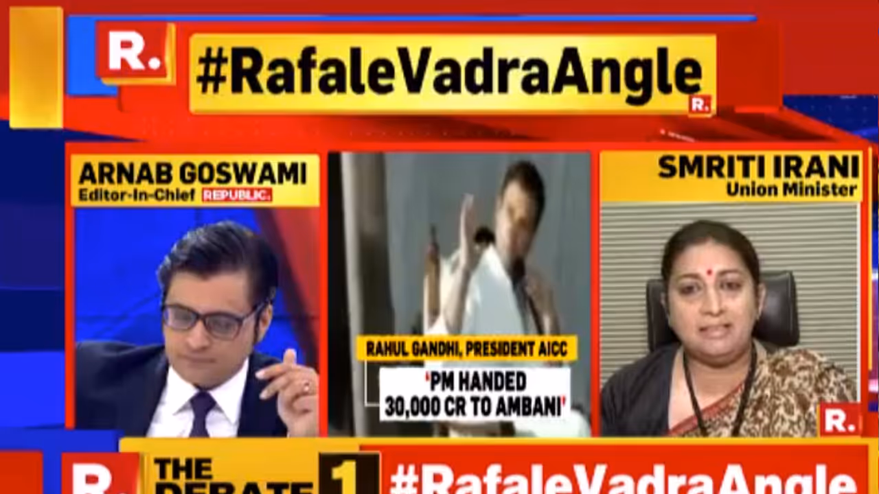 Smriti Irani: Rahul Gandhi prompted by Robert Vadra to make Rafale deal look murky Smriti Irani: Rahul Gandhi prompted by Robert Vadra to make Rafale deal look murky