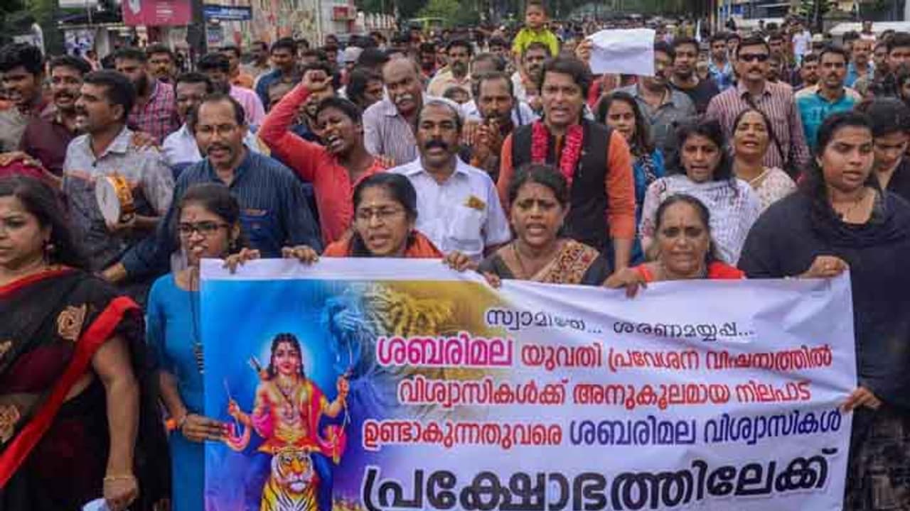 Sabarimala row: Activists, organisations hit streets against Kerala government