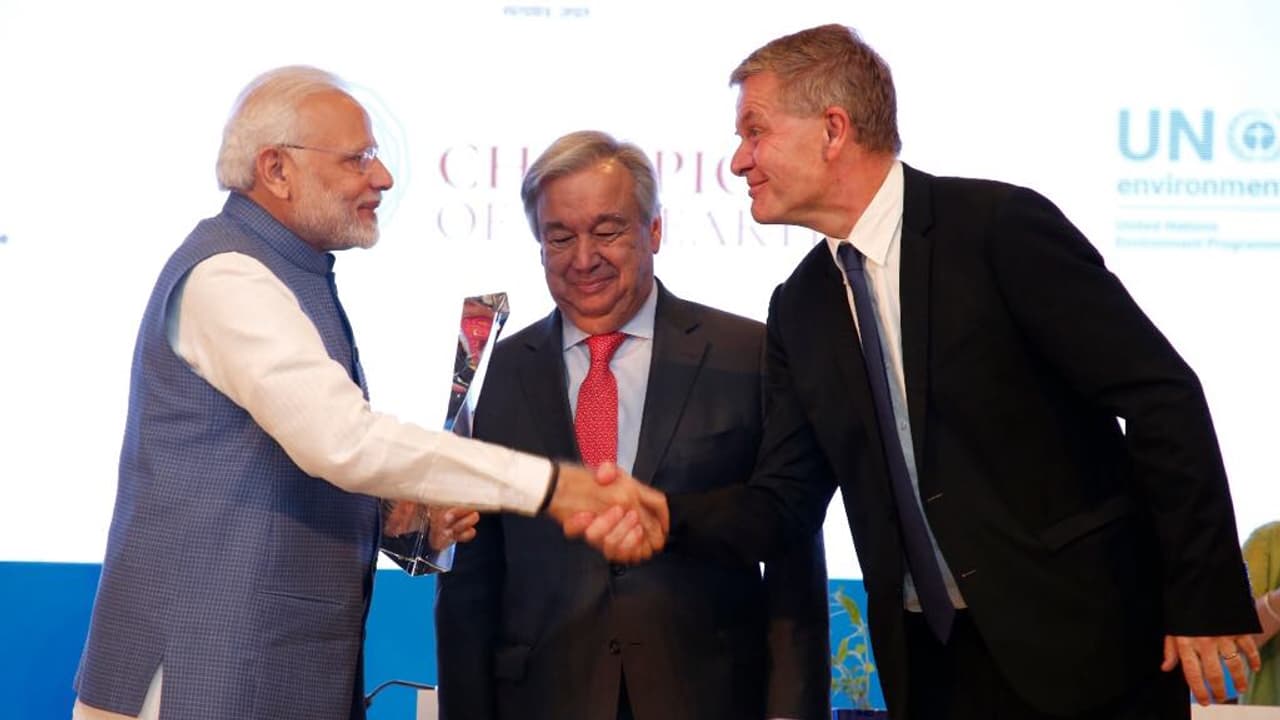 ವಿಶ್ವಸಂಸ್ಥೆಯಿಂದ ಪ್ರಧಾನಿ ಮೋದಿಗೆ ಪ್ರತಿಷ್ಠಿತ ಪ್ರಶಸ್ತಿ ಪ್ರದಾನ