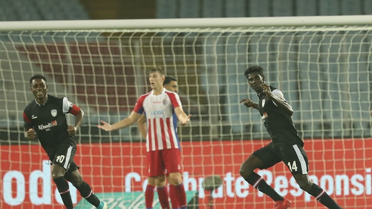 ISL 2018 19: Rowllin Borges scores last gasp winner to take NorthEast United FC past 10 man ATK ISL 2018 19: Rowllin Borges scores last gasp winner to take NorthEast United FC past 10 man ATK