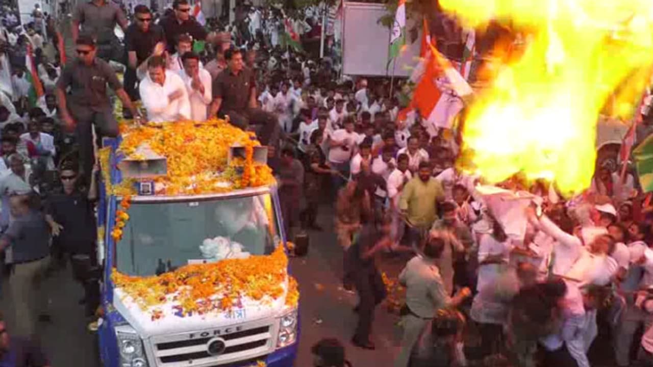 பெரும் விபத்தில் இருந்து உயிர் தப்பிய காங்கிரஸ் தலைவர் ராகுல்காந்தி!