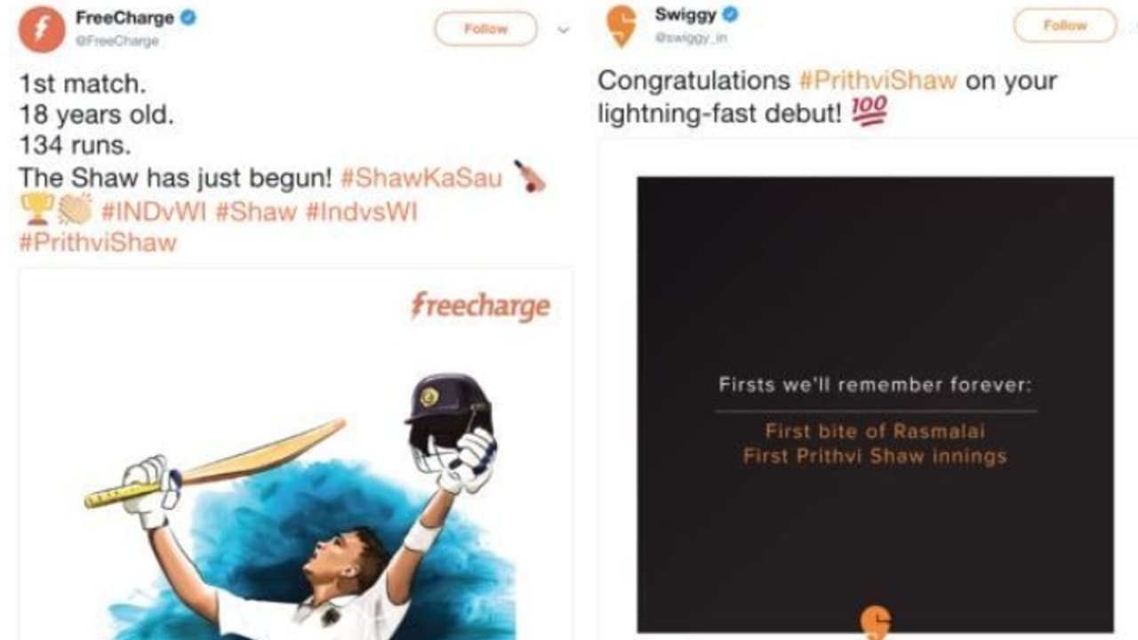 ಪೃಥ್ವಿ ಶಾ ಫೋಟೋ ಬಳಸಿದ ಕಂಪೆನಿಗಳಿಗೆ 1 ಕೋಟಿ ದಂಡ! ಪೃಥ್ವಿ ಶಾ ಫೋಟೋ ಬಳಸಿದ ಕಂಪೆನಿಗಳಿಗೆ 1 ಕೋಟಿ ದಂಡ!