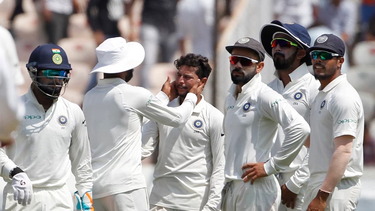India vs West Indies 2nd Test: Kuldeep Yadav takes three; visitors reduced to 197/6 at tea on Day 1