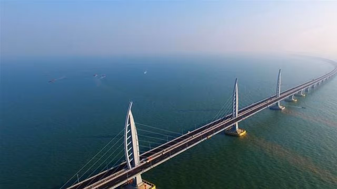 China's president Xi Jinping declares world’s longest sea bridge open
