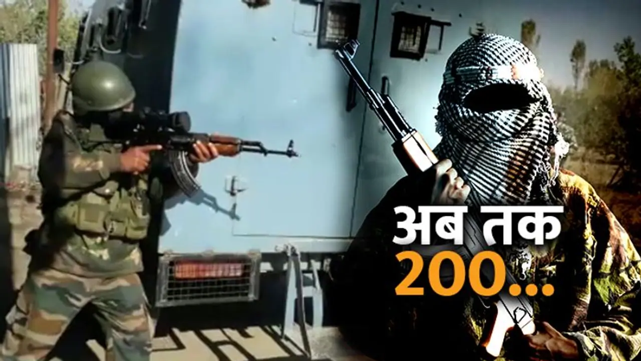 कश्मीर में सेना की  'डबल सेंचुरी', 19 घंटे में 8 आतंकवादी ढेर