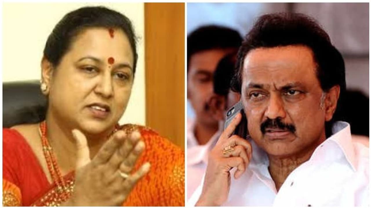 எங்களுக்கு பாடம் எடுக்க உங்களுக்கு தகுதி இல்லை! கேப்டன் சம்சாரத்தை சகட்டுமேனிக்கு திட்டிய தி.மு.க.