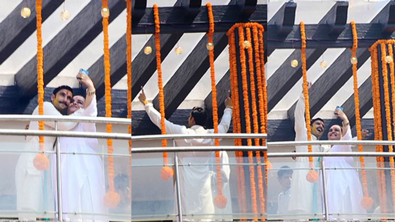 रणवीर सिंह की हल्दी रस्म शुरू, तस्वीरें आई सामने