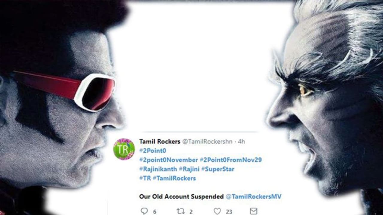 സര്ക്കാറിനും തഗ്സ് ഓഫ് ഹിന്ദൊസ്ഥാനും ശേഷം രജനിയുടെ 2.0 യുമായി എത്തുമെന്ന് തമിഴ് റോക്കേഴ്സ് സര്ക്കാറിനും തഗ്സ് ഓഫ് ഹിന്ദൊസ്ഥാനും ശേഷം രജനിയുടെ 2.0 യുമായി എത്തുമെന്ന് തമിഴ് റോക്കേഴ്സ്