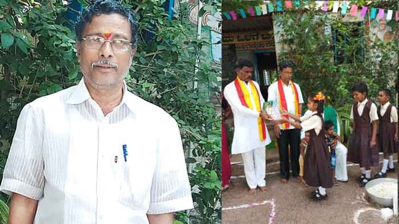 ಬಸ್ಗಳಿಗೆ ಭಿತ್ತಿಪತ್ರ ಅಂಟಿಸಿ ಶಿಕ್ಷಕನಿಂದ ಕನ್ನಡ ಜಾಗೃತಿ! ಬಸ್ಗಳಿಗೆ ಭಿತ್ತಿಪತ್ರ ಅಂಟಿಸಿ ಶಿಕ್ಷಕನಿಂದ ಕನ್ನಡ ಜಾಗೃತಿ!