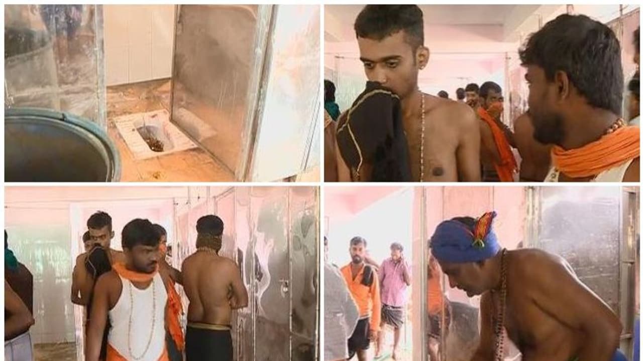 ശുചിമുറികളില് വെള്ളമില്ല; തീർഥാടകർ പ്രാഥമികാവശ്യങ്ങൾ നിറവേറ്റുന്നത് വനത്തിനുള്ളിലേക്ക് പോയി ശുചിമുറികളില് വെള്ളമില്ല; തീർഥാടകർ പ്രാഥമികാവശ്യങ്ങൾ നിറവേറ്റുന്നത് വനത്തിനുള്ളിലേക്ക് പോയി