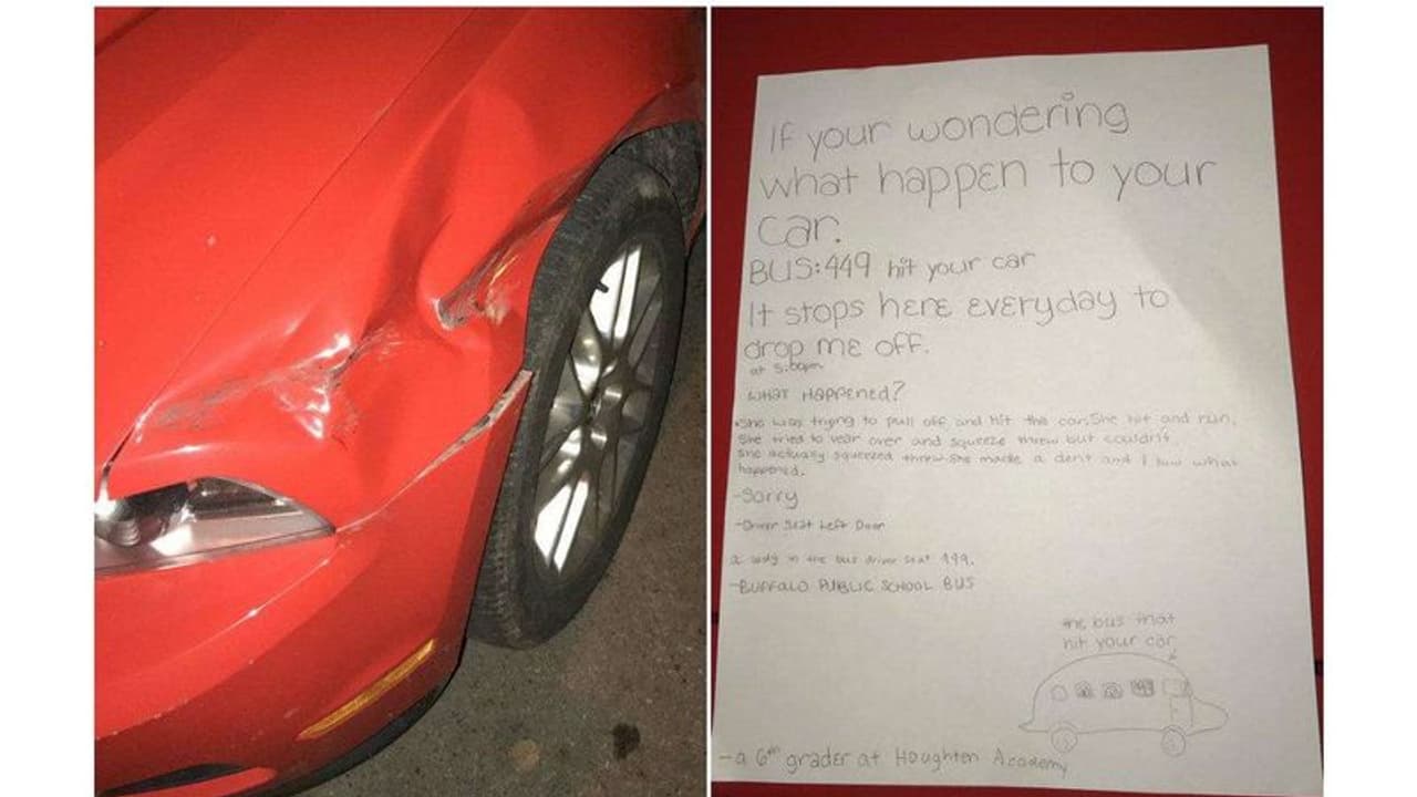 உங்க காரை இடிச்சது எங்க ஸ்கூல் பஸ்தான்... உலகத்தையே திரும்பிப் பார்க்க வைத்த சிறுமி எழுதிய கடிதம்! உங்க காரை இடிச்சது எங்க ஸ்கூல் பஸ்தான்... உலகத்தையே திரும்பிப் பார்க்க வைத்த சிறுமி எழுதிய கடிதம்!