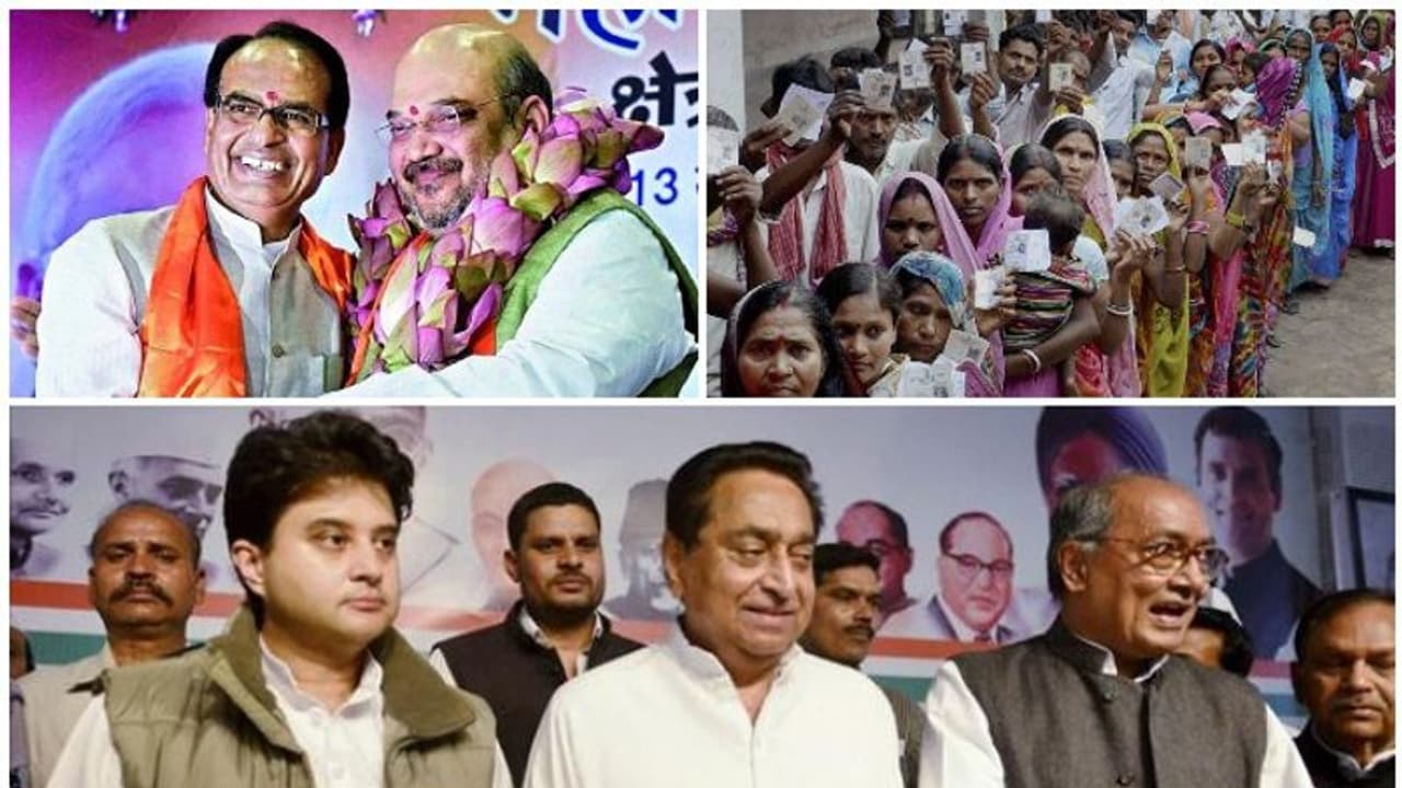 മധ്യപ്രദേശ് പോളിംഗ്ബൂത്തിലേക്ക്: ശിവ്രാജ് സിംഗ് ചൗഹാനോ ജ്യോതിരാദിത്യയോ? ജനവിധി ഇന്ന് മധ്യപ്രദേശ് പോളിംഗ്ബൂത്തിലേക്ക്: ശിവ്രാജ് സിംഗ് ചൗഹാനോ ജ്യോതിരാദിത്യയോ? ജനവിധി ഇന്ന്