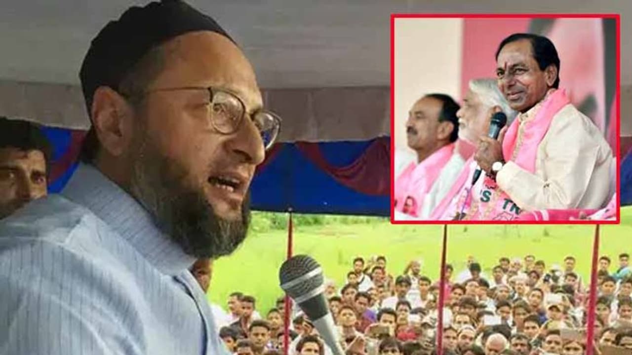 కారు ‘‘స్టీరింగ్’’ మన చేతుల్లోనే..కేసీఆర్కే ఓటేయండి : అసదుద్దీన్ కారు ‘‘స్టీరింగ్’’ మన చేతుల్లోనే..కేసీఆర్కే ఓటేయండి : అసదుద్దీన్