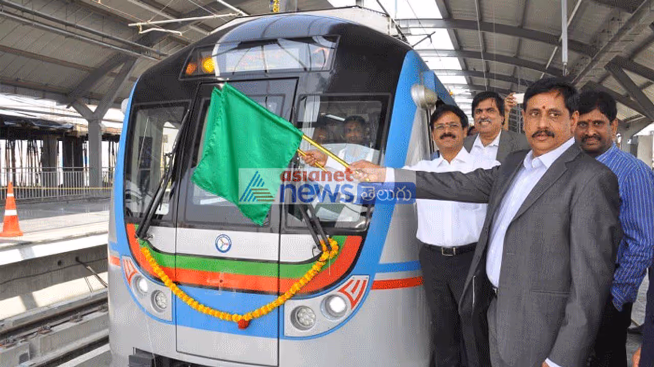 అమీర్ పేట్ హైటెక్ సిటీ మార్గంలో మెట్రో పరుగులు...(వీడియో)