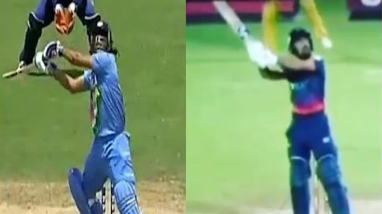 தோனியின் ஹெலிகாப்டர் ஷாட்டை துல்லியமாக அடித்த ரஷீத் கான்!! வீடியோ தோனியின் ஹெலிகாப்டர் ஷாட்டை துல்லியமாக அடித்த ரஷீத் கான்!! வீடியோ