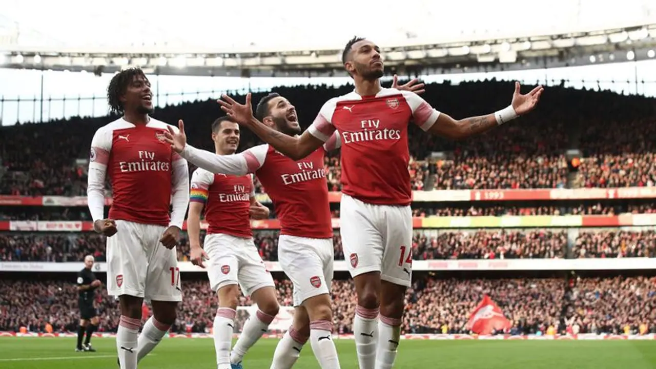 Premier League: Aubameyang the star as Arsenal rally to down Tottenham after touchline brawl