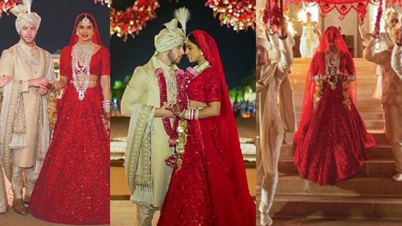 ചുവന്ന ലഹങ്കയിൽ രാജകുമാരിയെ പോലെ; പ്രിയങ്ക നിക്ക് വിവാഹ ചിത്രങ്ങൾ പുറത്ത് ചുവന്ന ലഹങ്കയിൽ രാജകുമാരിയെ പോലെ; പ്രിയങ്ക നിക്ക് വിവാഹ ചിത്രങ്ങൾ പുറത്ത്