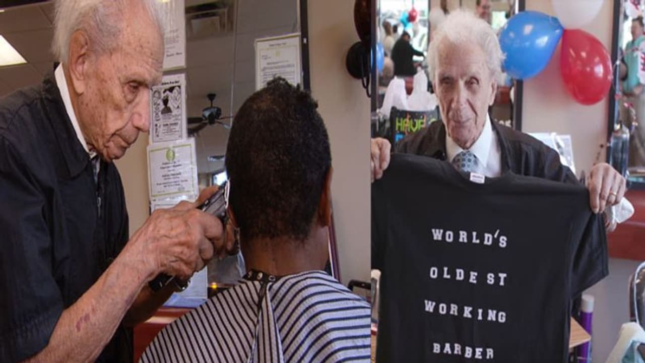 ലോകത്തിലെ ഏറ്റവും പ്രായം കൂടിയ ബാര്ബര്; ഇപ്പോള് വയസ് 107 ലോകത്തിലെ ഏറ്റവും പ്രായം കൂടിയ ബാര്ബര്; ഇപ്പോള് വയസ് 107