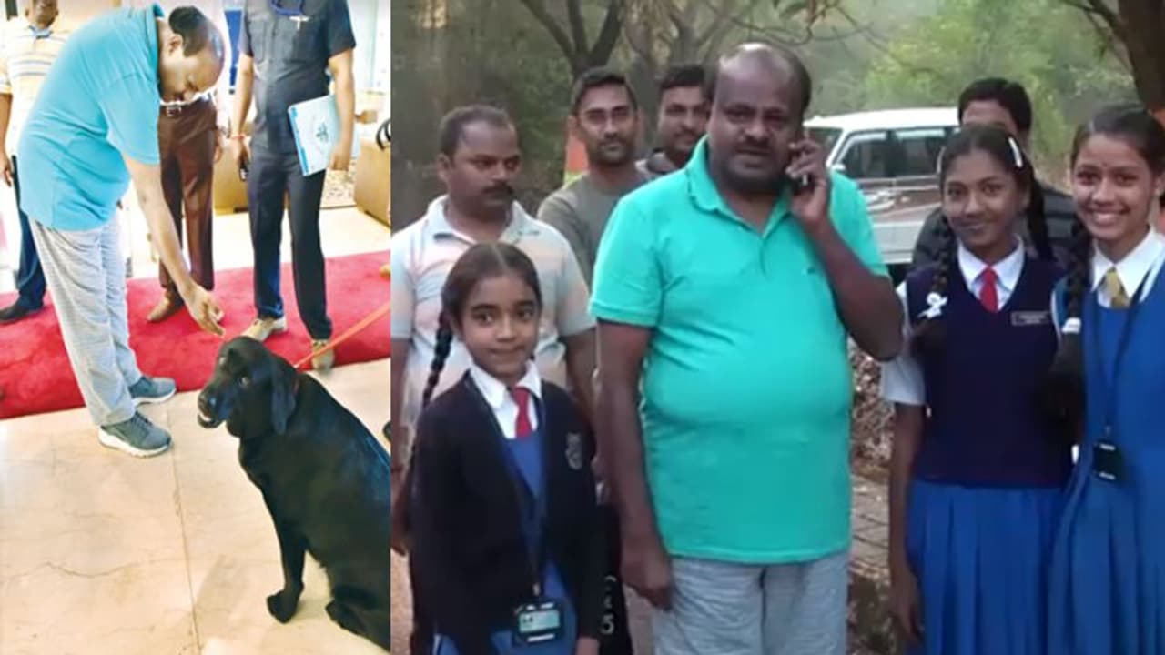 ಭದ್ರತಾ ಶ್ವಾನಕ್ಕೆ ಸಿಎಂ ಹಸ್ತಲಾಘವ!