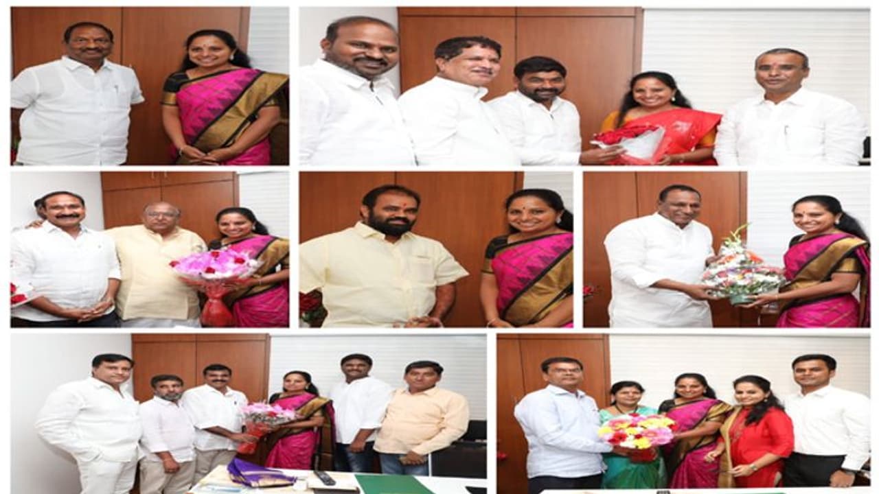 కవితను కలవడానికి క్యూ కట్టిన ఎమ్మెల్యేలు (వీడియో) కవితను కలవడానికి క్యూ కట్టిన ఎమ్మెల్యేలు (వీడియో)