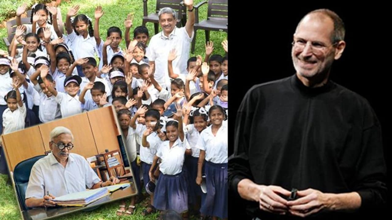 ಪರ್ರಿಕರ್ ಗೋವಾ ಸರ್ಕಾರದ ’ಸ್ಟೀವ್ ಜಾಬ್ಸ್’: ಕ್ಯಾನ್ಸರ್ ಎಂದು ರಾಜೀನಾಮೆ ಇಲ್ಲ ಪರ್ರಿಕರ್ ಗೋವಾ ಸರ್ಕಾರದ ’ಸ್ಟೀವ್ ಜಾಬ್ಸ್’: ಕ್ಯಾನ್ಸರ್ ಎಂದು ರಾಜೀನಾಮೆ ಇಲ್ಲ