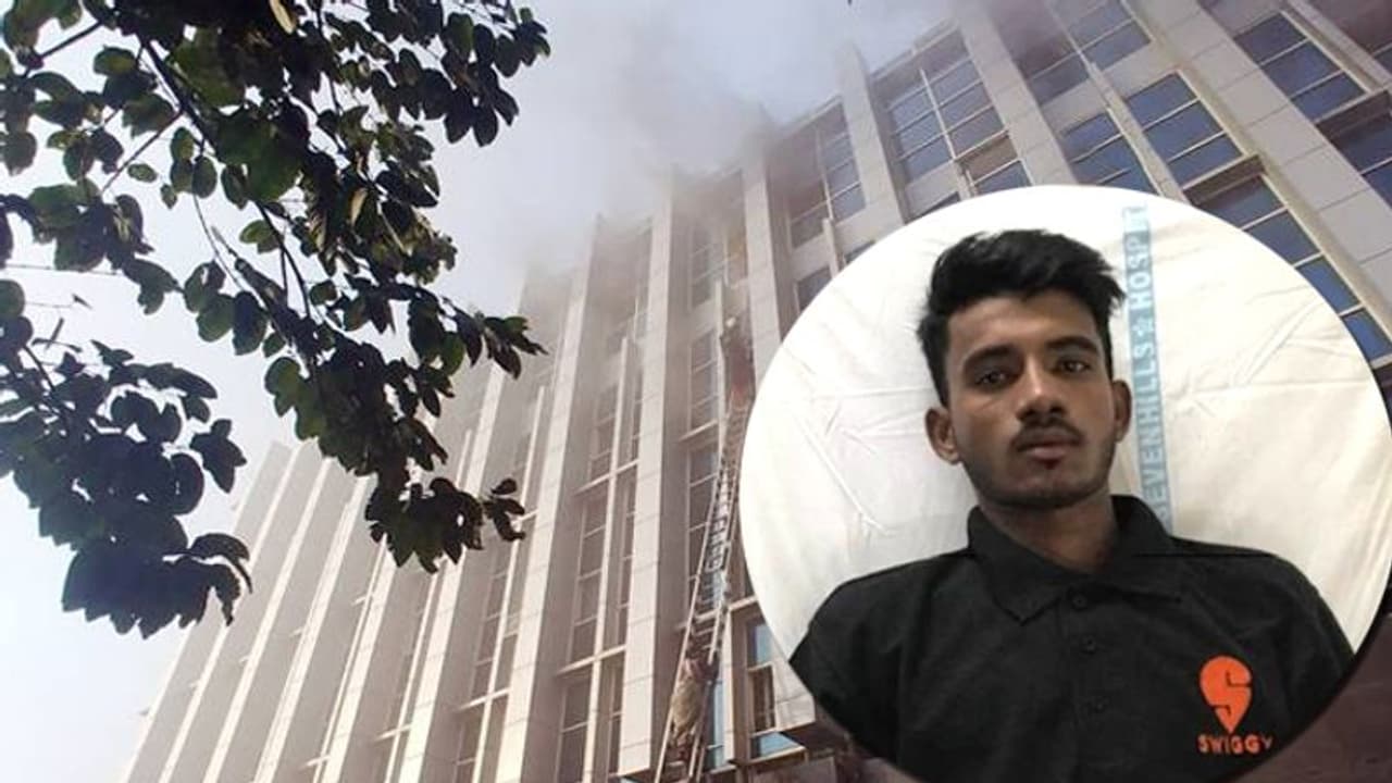 ಬೆಂಕಿಯಲ್ಲಿ ನರಳುತ್ತಿದ್ದವರ ಪಾಲಿಗೆ ದೇವರಾದ ಡೆಲಿವರಿ ಬಾಯ್!