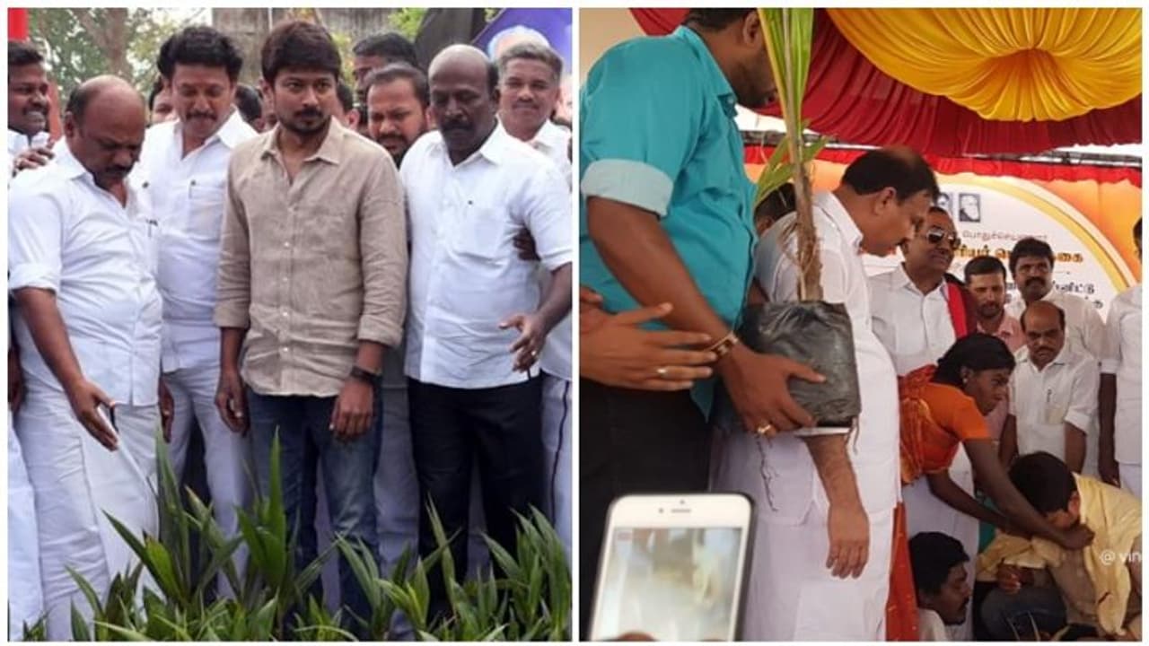 கஜா பாதித்த மக்களுக்கு 25000 தென்னங்கன்றுகளை வழங்கி அசத்திய உதயநிதி..! மக்கள் முகத்தில் மகிழ்ச்சி..! கஜா பாதித்த மக்களுக்கு 25000 தென்னங்கன்றுகளை வழங்கி அசத்திய உதயநிதி..! மக்கள் முகத்தில் மகிழ்ச்சி..!