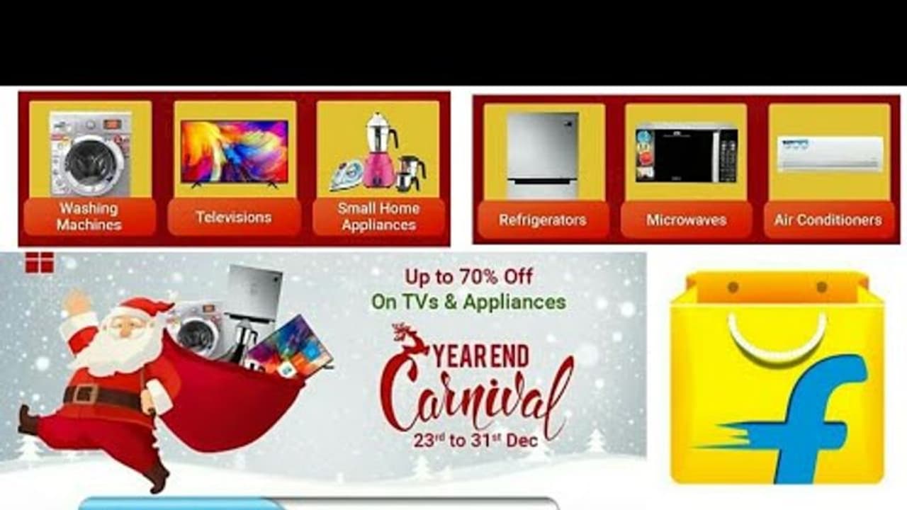 టీవీలపై 70% ఆఫర్: ఫ్లిప్కార్ట్ ‘ఇయర్ ఎండ్ కార్నివాల్’ షురూ టీవీలపై 70% ఆఫర్: ఫ్లిప్కార్ట్ ‘ఇయర్ ఎండ్ కార్నివాల్’ షురూ