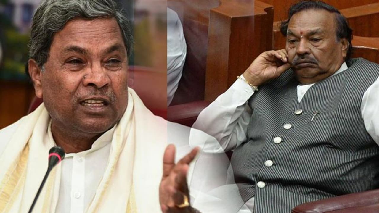 ಈಶ್ವರಪ್ಪನಿಗೆ ಬುದ್ಧಿ ಕಮ್ಮಿ: ಏಕವಚನದಲ್ಲೇ ಸಿದ್ದು ಟೀಕೆ ಈಶ್ವರಪ್ಪನಿಗೆ ಬುದ್ಧಿ ಕಮ್ಮಿ: ಏಕವಚನದಲ್ಲೇ ಸಿದ್ದು ಟೀಕೆ