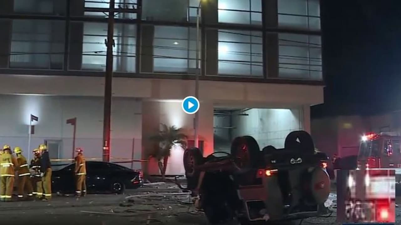 3ನೇ ಮಹಡಿಯಿಂದ ಕಳೆಗೆ ಬಿತ್ತು ಮರ್ಸಡೀಸ್ ಕಾರು ಚಾಲಕ ಅಪಾಯದಿಂದ ಪಾರು!