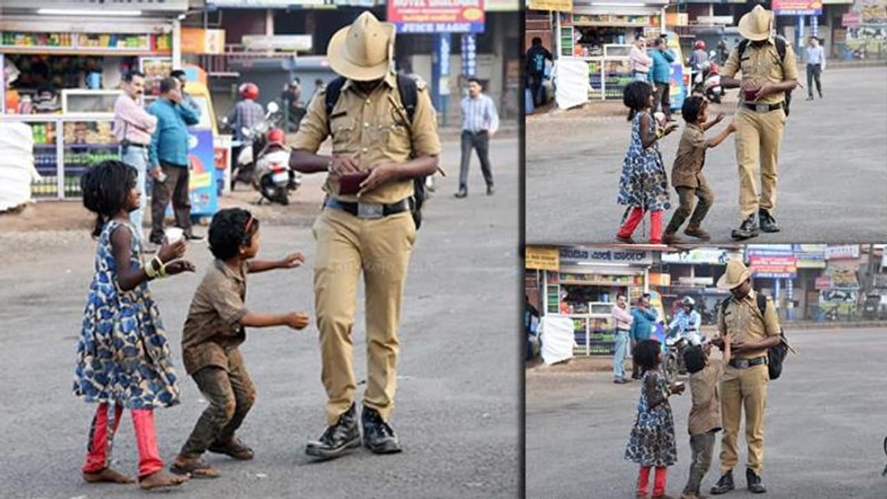 ಭಾರತ್ ಬಂದ್ : ಹಸಿವು ತಾಳದೆ ಅಂಗಲಾಚಿದ ಮಕ್ಕಳಿಗೆ ಪೇದೆಯ ನೆರವು ಭಾರತ್ ಬಂದ್ : ಹಸಿವು ತಾಳದೆ ಅಂಗಲಾಚಿದ ಮಕ್ಕಳಿಗೆ ಪೇದೆಯ ನೆರವು