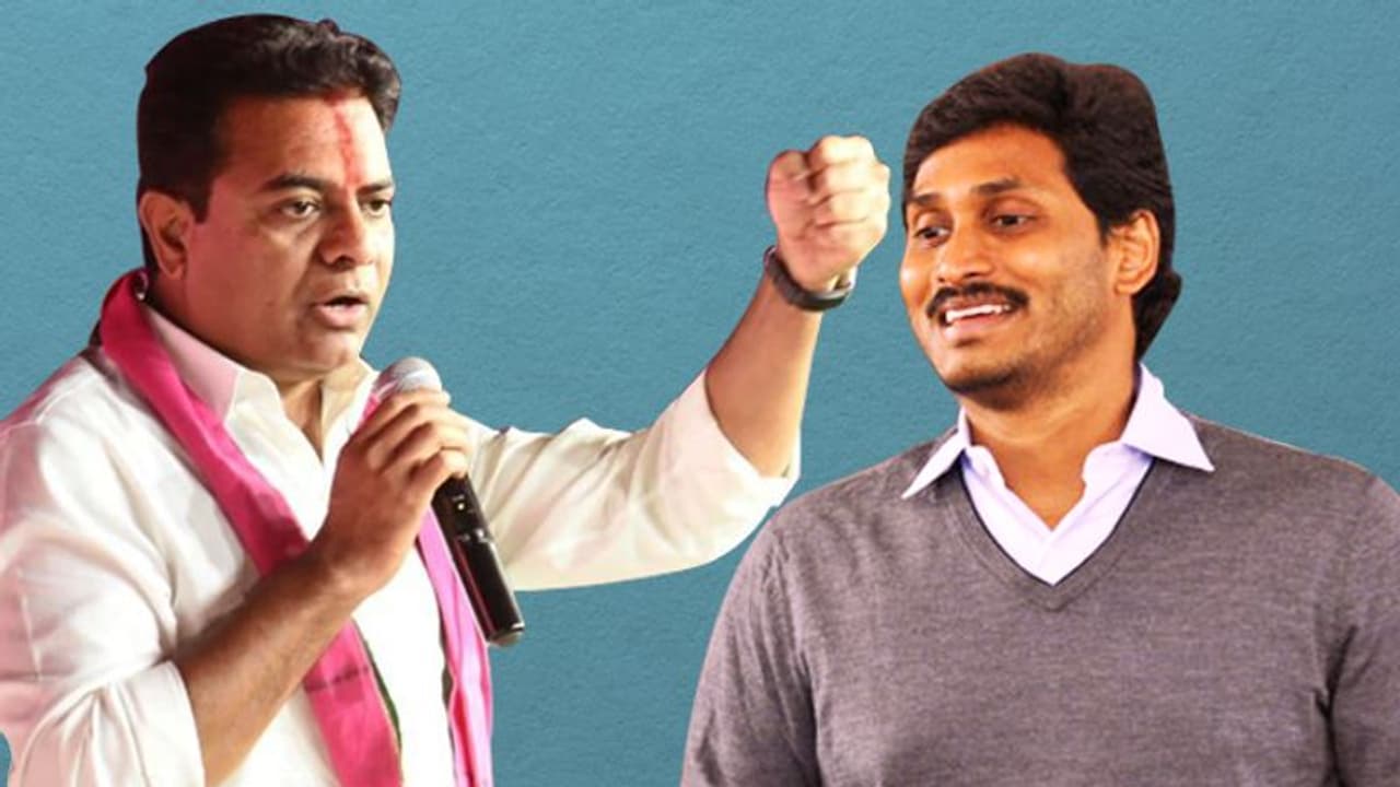 KTR Jagan meeting sparks speculation of TRS YSRP alliance for Andhra Pradesh Assembly polls KTR Jagan meeting sparks speculation of TRS YSRP alliance for Andhra Pradesh Assembly polls