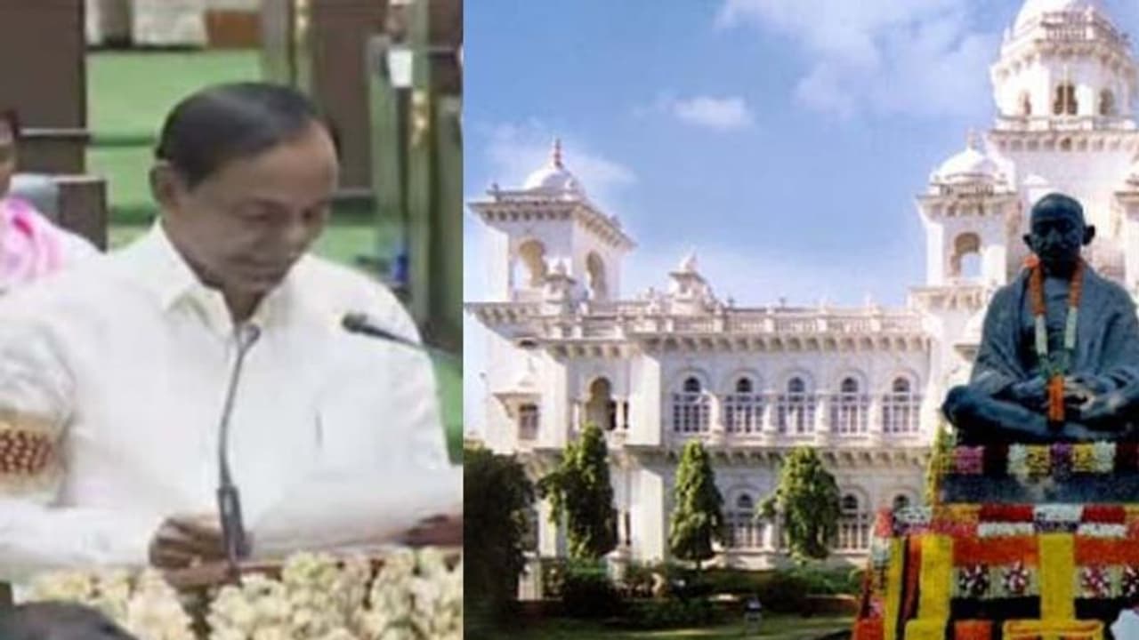 ప్రారంభమైన తెలంగాణ అసెంబ్లీ: ఎమ్మెల్యేగా ప్రమాణం చేసిన కేసీఆర్ ప్రారంభమైన తెలంగాణ అసెంబ్లీ: ఎమ్మెల్యేగా ప్రమాణం చేసిన కేసీఆర్