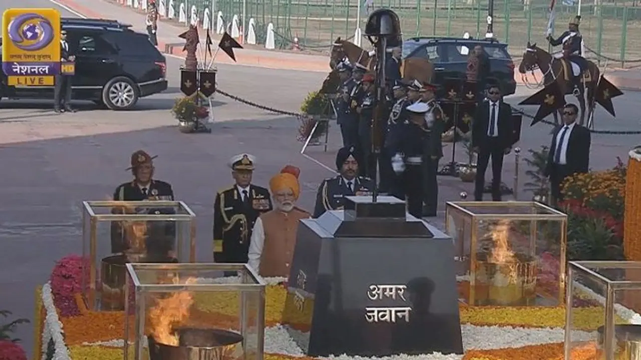 राजपथ पर दिख रही है भारत की शक्ति, विविधता में एकता की झलक दिखेगी झांकियों में