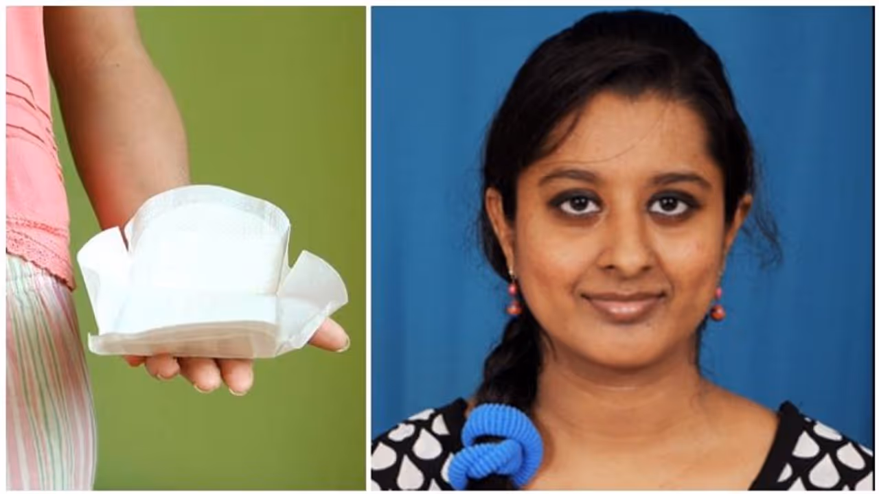 பெண்களுக்கு வரப்பிரசாதம்...! மஞ்சள் வெட்டிவேர் மூலிகையோடு தயாரிக்கப்பட்ட நாப்கின்..! மாணவி ப்ரீத்தி அசத்தல் கண்டுபிடிப்பு..!