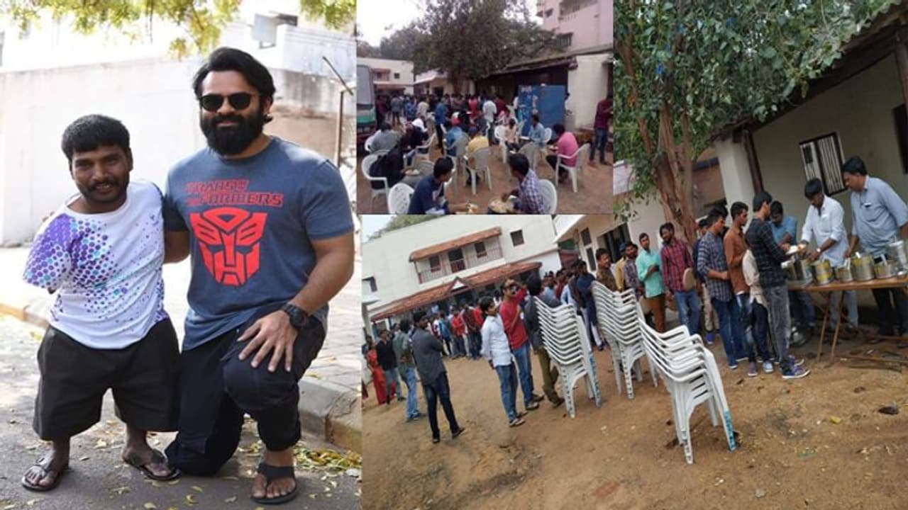 ఫ్యాన్స్ సెల్ఫీ అడిగితే.. భోజనం పెట్టించిన మెగా హీరో! ఫ్యాన్స్ సెల్ఫీ అడిగితే.. భోజనం పెట్టించిన మెగా హీరో!