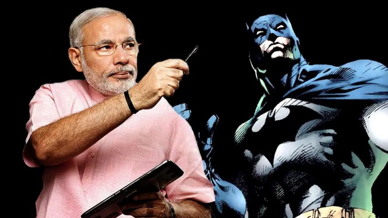 BJP projects PM Modi as Batman, tom tomming extraditions of Rajeev Saxena, Deepak Talwar from Dubai
