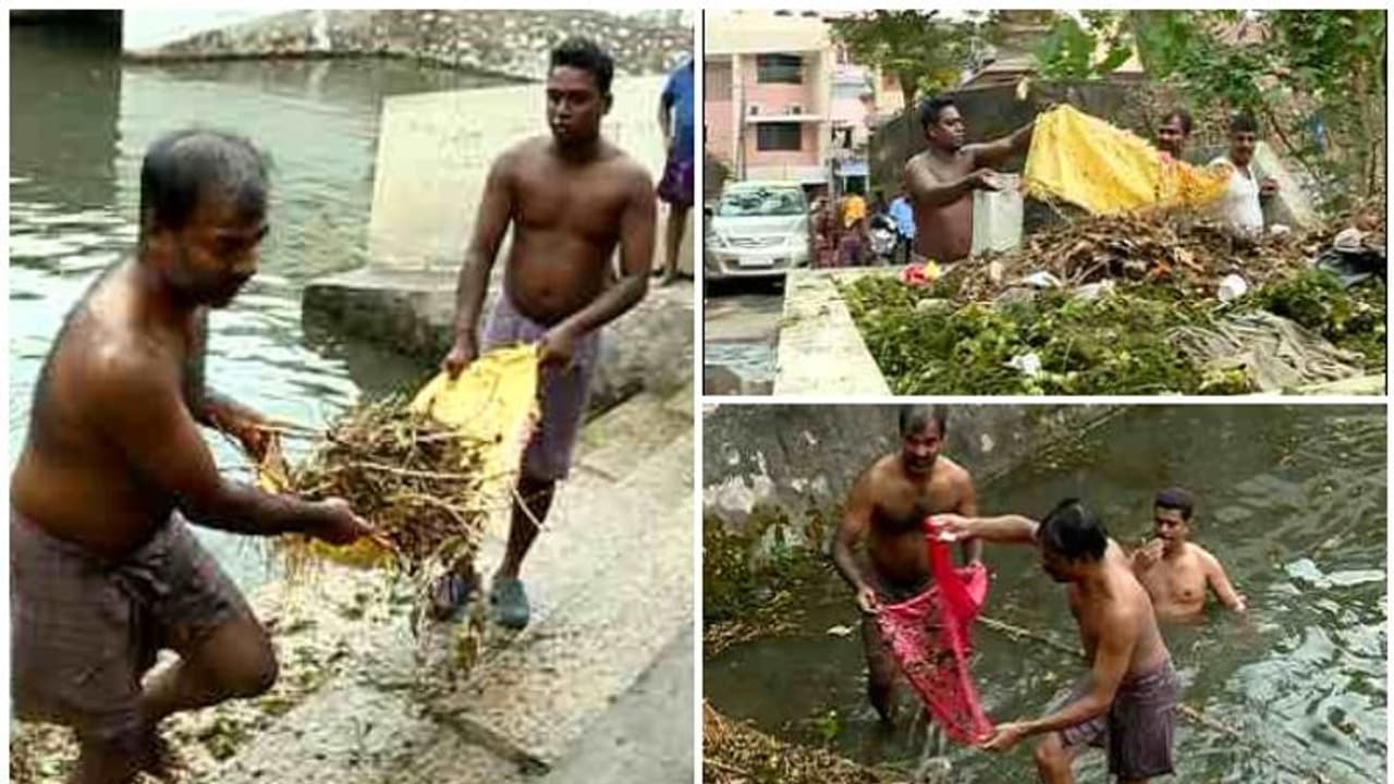 ഇത് പുതിയ സമരമാർഗ്ഗം: മലിനമായ കുളം വൃത്തിയാക്കി കെഎസ്ആര്ടിസി എം പാനൽ ജീവനക്കാർ ഇത് പുതിയ സമരമാർഗ്ഗം: മലിനമായ കുളം വൃത്തിയാക്കി കെഎസ്ആര്ടിസി എം പാനൽ ജീവനക്കാർ