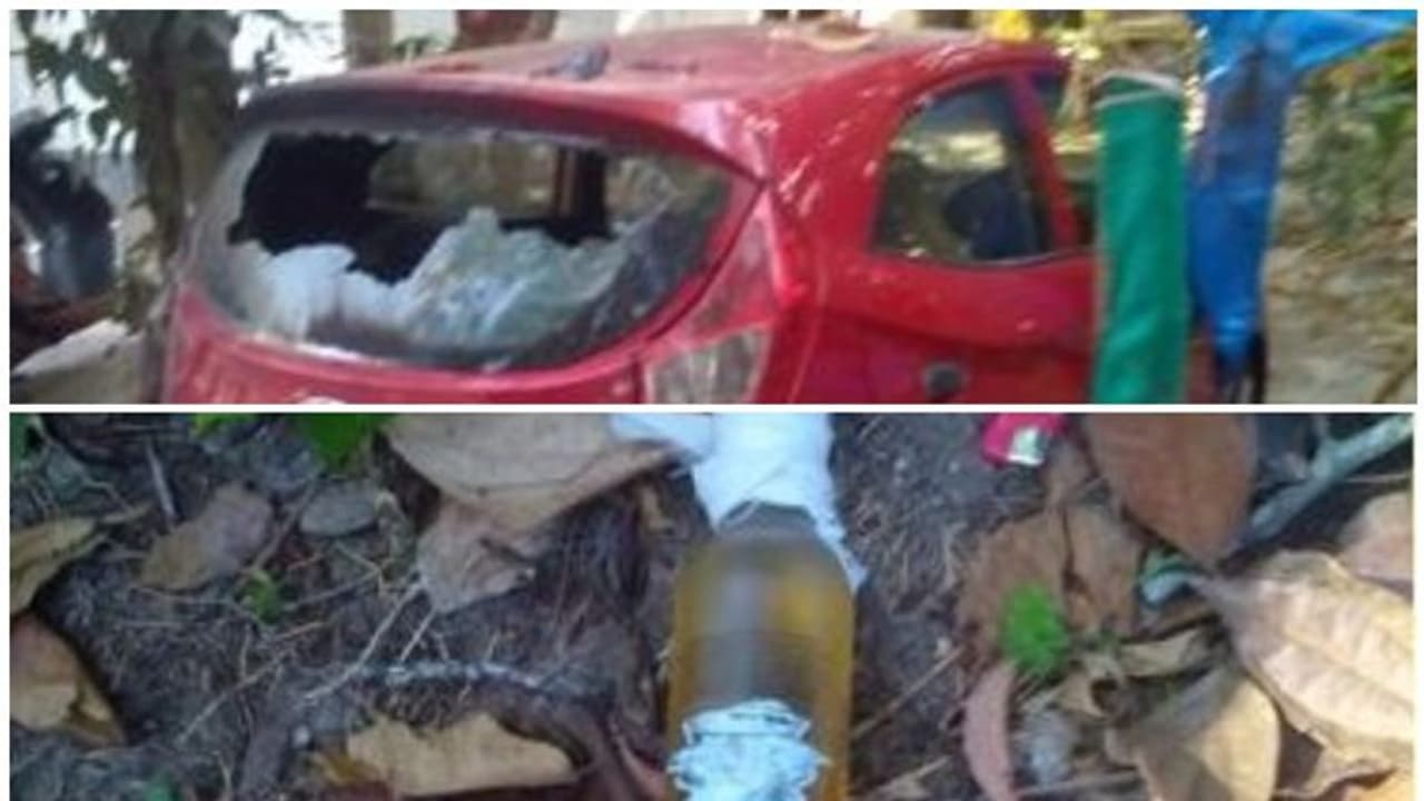 വീടിന് നേരെ പെട്രോള്‍ ബോംബാക്രമണം; വീട്ടമ്മയുടെ കഴുത്തില്‍ കത്തി വച്ച് ഭീഷണിപ്പെടുത്തി ഇരുപതോളം അക്രമി സംഘം