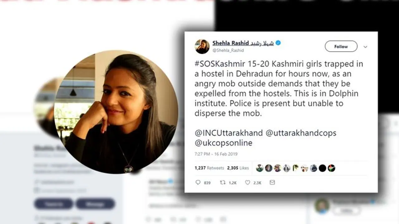 Shehla Rashid caught spreading lies, Uttarakhand Police quash rumours of Kashmiri students being harassed