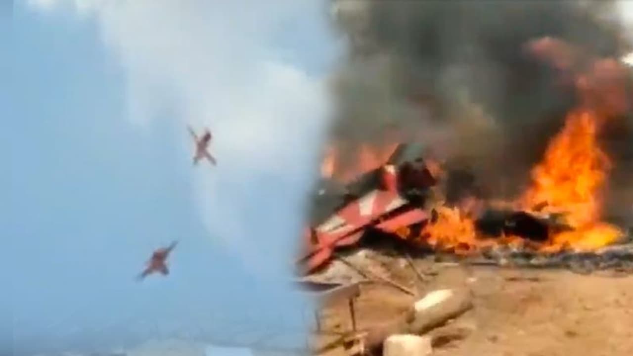 ಏರ್ ಶೋ : ನೆಲಕ್ಕೆ ಬಿದ್ದ ಪೈಲಟ್ ನೆರವಿಗೆ ಧಾವಿಸಿದ ವಿದ್ಯಾರ್ಥಿಗಳು