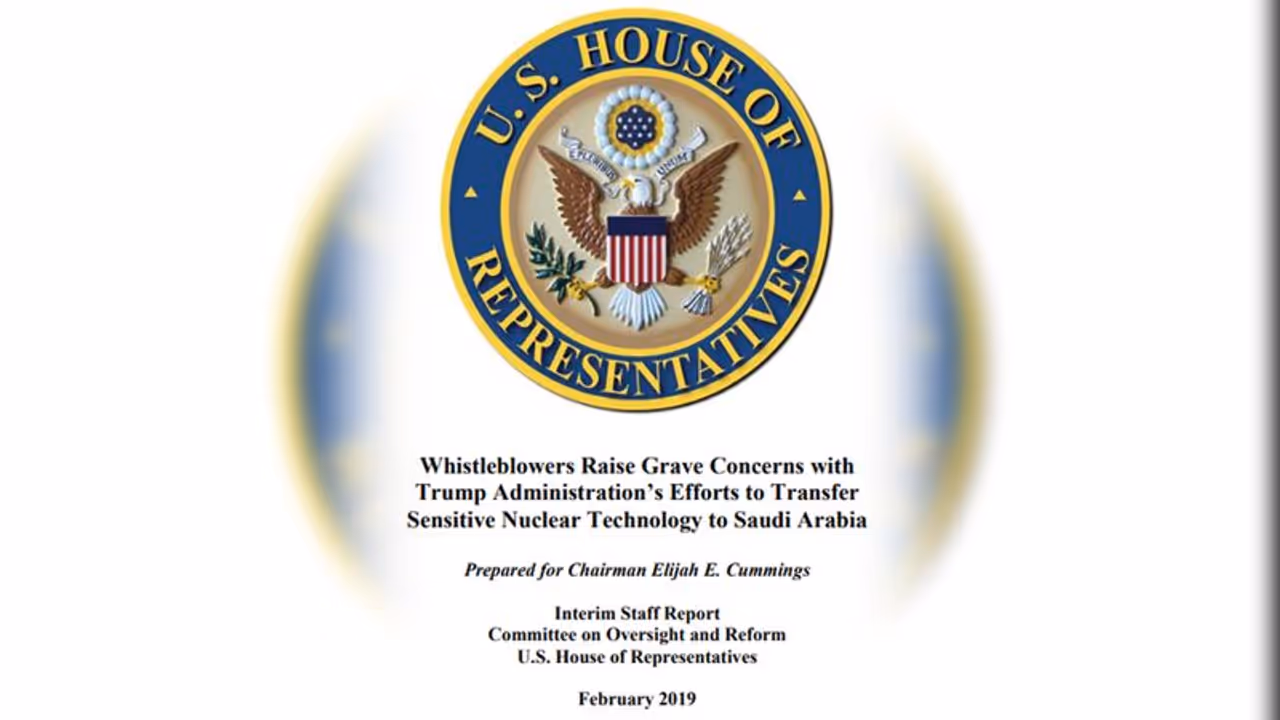 US preparing to transfer ‘sensitive’ nuclear tech to Saudi Arabia: Whistle blowers’ report US preparing to transfer ‘sensitive’ nuclear tech to Saudi Arabia: Whistle blowers’ report