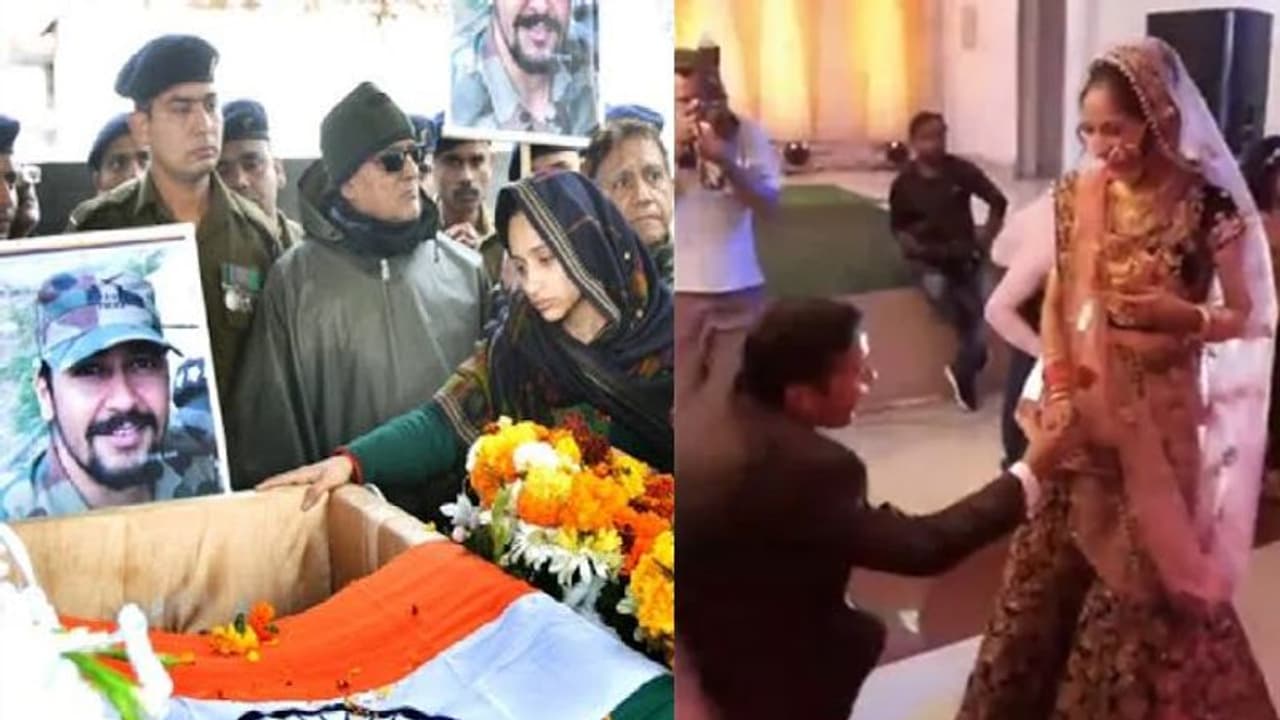 ಹುತಾತ್ಮನ ಮದುವೆ ವಿಡಿಯೋ Viral: ಮಂಡಿಯೂರಿ ಪತ್ನಿಗೆ ಗುಲಾಬಿ ನೀಡಿದ್ದರು ಮೇಜರ್! ಹುತಾತ್ಮನ ಮದುವೆ ವಿಡಿಯೋ Viral: ಮಂಡಿಯೂರಿ ಪತ್ನಿಗೆ ಗುಲಾಬಿ ನೀಡಿದ್ದರು ಮೇಜರ್!