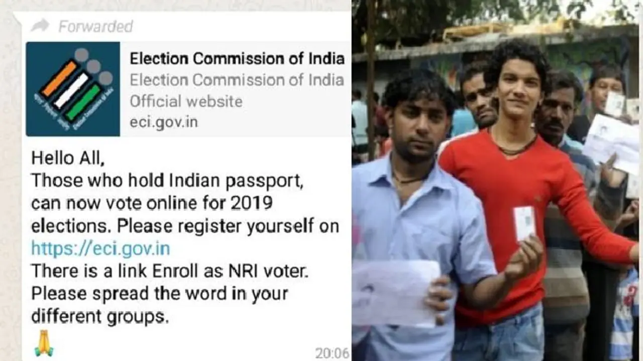 ವೈರಲ್ ಚೆಕ್: NRIಗಳಿಗೆ ಆನ್ಲೈನ್ನಲ್ಲಿ ವೋಟ್ ಮಾಡಲು ಅವಕಾಶ? ವೈರಲ್ ಚೆಕ್: NRIಗಳಿಗೆ ಆನ್ಲೈನ್ನಲ್ಲಿ ವೋಟ್ ಮಾಡಲು ಅವಕಾಶ?