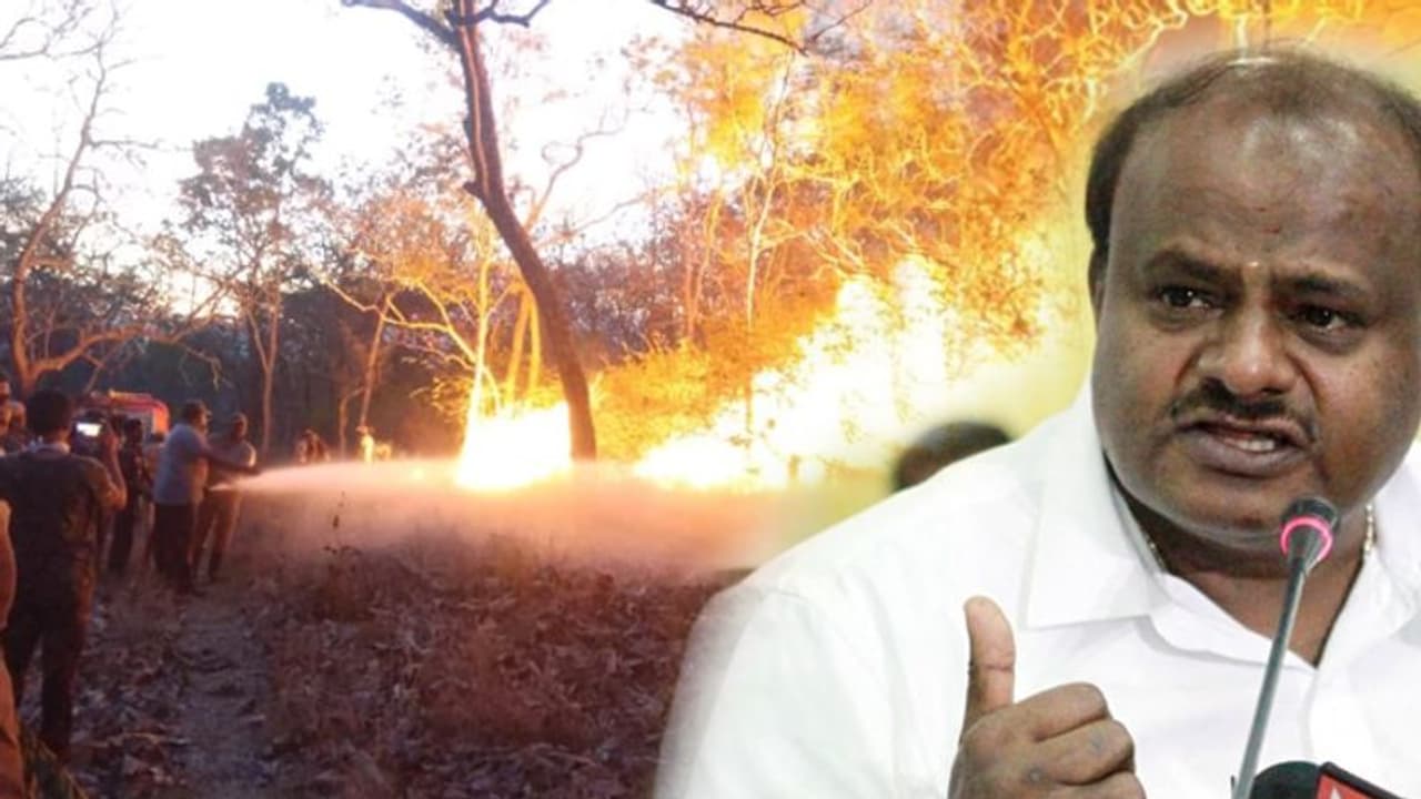 ಬಂಡೀಪುರದಲ್ಲಿ ಬೆಂಕಿ ನಂದಿಸಲು ಹೆಲಿಕಾಪ್ಟರ್ ಬಳಸಿ: ಸಿಎಂ ಕುಮಾರಸ್ವಾಮಿ