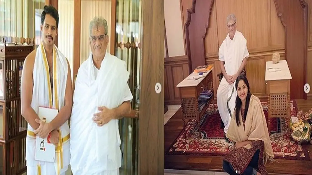 In Pics: Sandalwood actors Rachita Ram and Nikhil Kumaraswamy celebrate Shivaratri in Dharmasthala In Pics: Sandalwood actors Rachita Ram and Nikhil Kumaraswamy celebrate Shivaratri in Dharmasthala