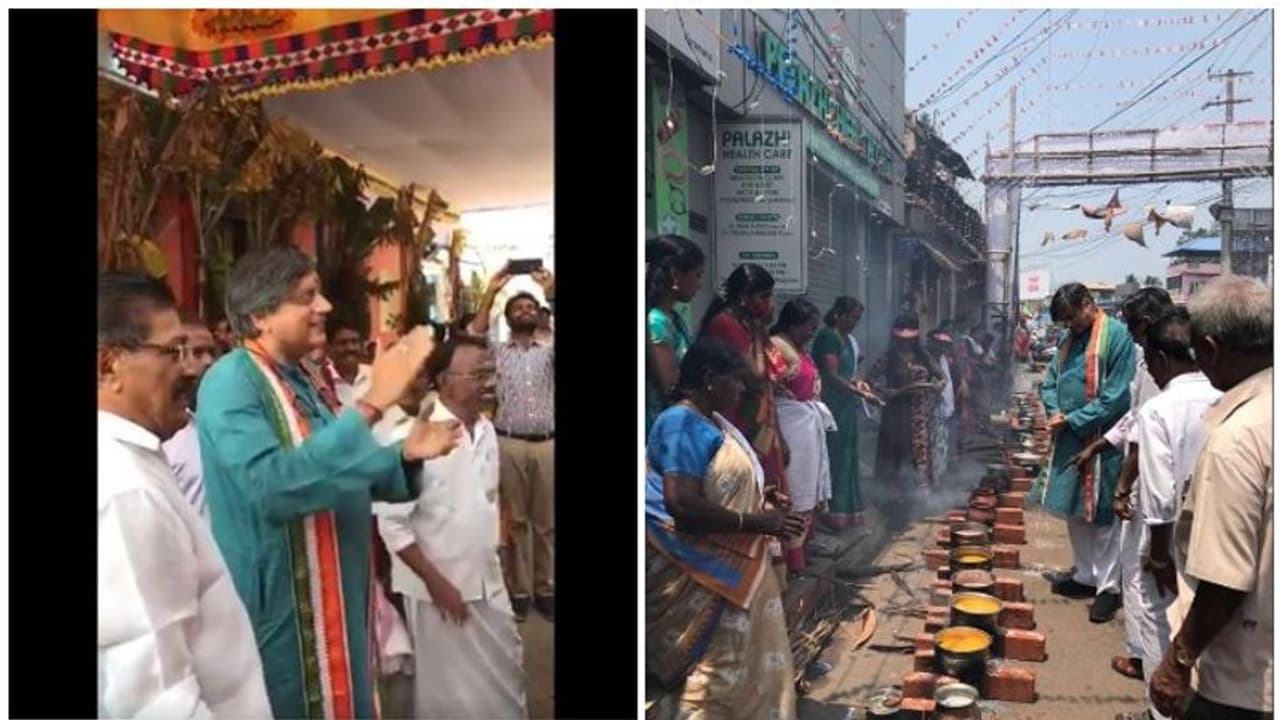 താളം പിടിച്ചും പൊങ്കാലയില് ചേര്ന്നും തരൂരിന്റെ പ്രചാരണം താളം പിടിച്ചും പൊങ്കാലയില് ചേര്ന്നും തരൂരിന്റെ പ്രചാരണം